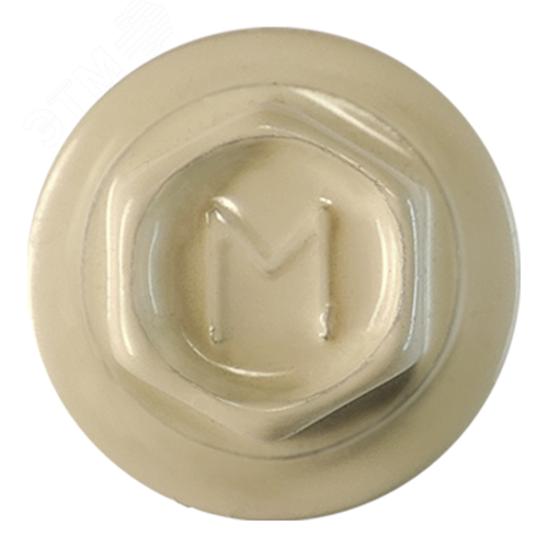 Саморез кровельный 4.8х50 RAL1014 сверло №1 шайба d=14мм с EPDM прокладкой - фото 2