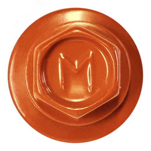 Саморез кровельный 5.5х19 по металлу RAL2004 сверло №3 шайба d=14мм с EPDM прокладкой - фото 2