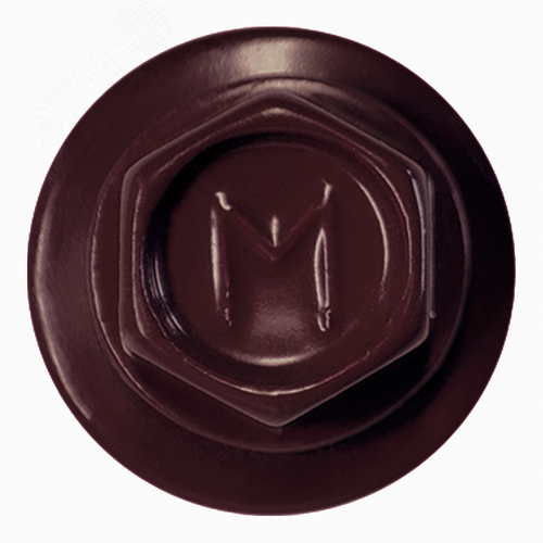 Саморез кровельный 4.8х35 RAL3005 сверло №1 шайба d=14мм с EPDM прокладкой - фото 2