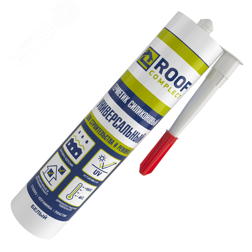 Изображение товара Герметик силиконовый универсальный DAXMER белый (260мл) (шт)