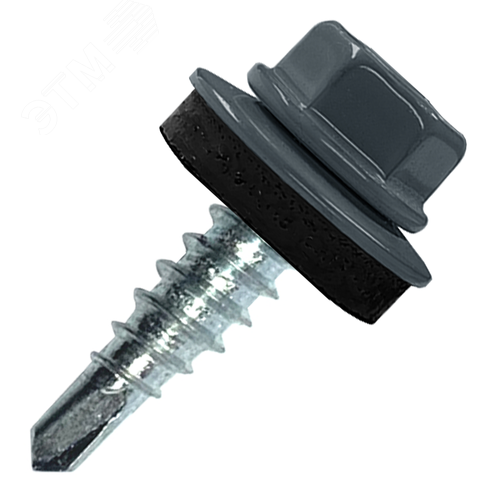 Изображение товара Саморез кровельный 4,8х35 RAL7024 сверло №1 (шт)