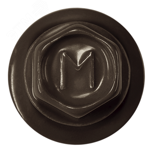 Саморез кровельный 5.5х19 по металлу RAL8017 сверло №3 шайба d=14мм с EPDM прокладкой - фото 2