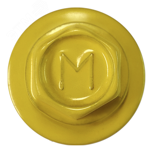 Саморез кровельный 5.5х19 по металлу RAL1018 сверло №3 шайба d=14мм с EPDM прокладкой - фото 2