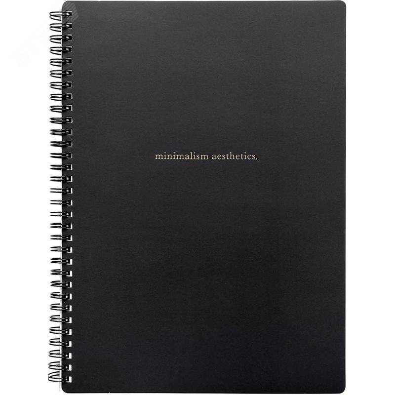 Изображение товара Бизнес-тетрадь Be Smart Aesthetics А4 96 листов в клетку на спирали (обложка черная, матовая ламинация) (шт)