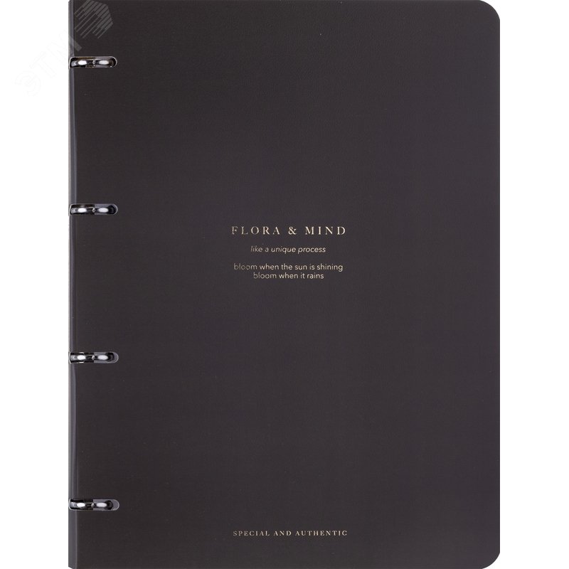 Изображение товара Тетрадь на кольцах Be Smart Flora A4 120 листов черная в клетку