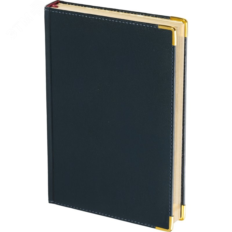 Изображение товара Ежедневник полудатированный Bruno Visconti Imperium натуральная кожа А5 208 листов синий (золотистый обрез) (шт)