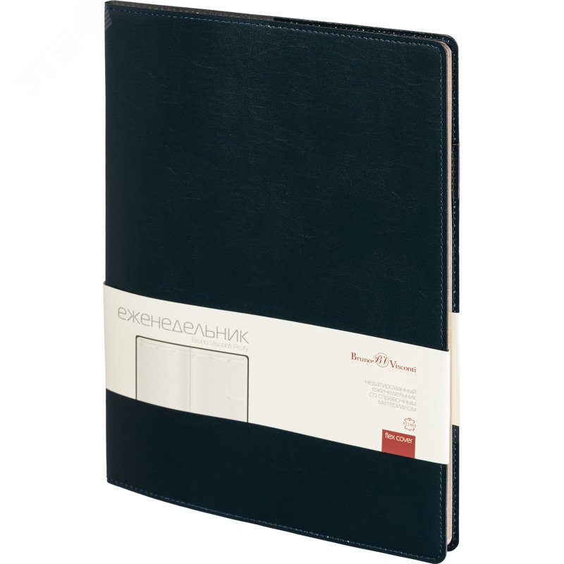 Изображение товара Еженедельник Bruno Visconti Profy натуральная кожа А4 64 листа синий