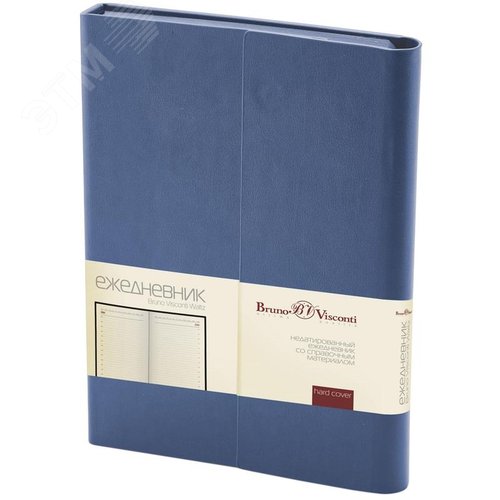 Изображение товара Ежедневник недатированный Bruno Visconti Waltz искусственная кожа A5 136 листов синий (синий обрез) (шт)