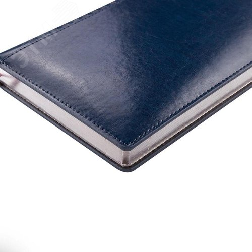 Изображение товара Ежедневник недатированный Image искусственная кожа A5 136 листов синий (серебристый обрез) (шт)