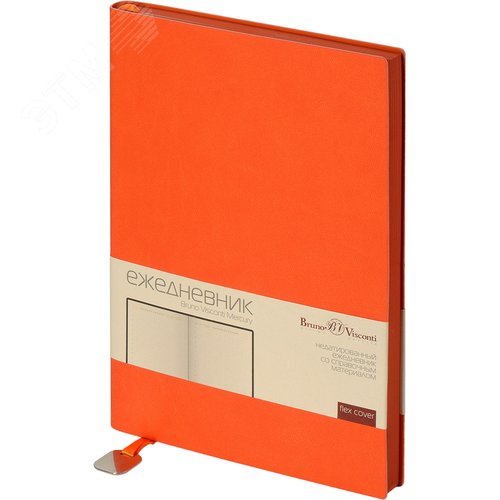 Изображение товара Ежедневник недатированный Bruno Visconti Mercury искусственная кожа A5 136 листов оранжевый (оранжевый обрез) (шт)
