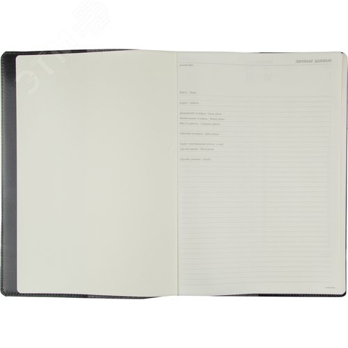 Изображение товара Еженедельник недатированный Bruno Visconti Profy натуральная кожа А4 64 листа чёрный (золотистый обрез) (шт)