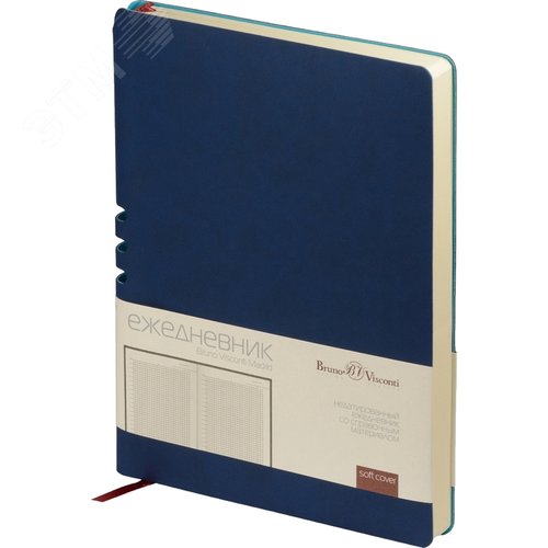 Изображение товара Ежедневник недатированный Bruno Visconti Madrid искусственная кожа Soft Touch А5 136 листов синий (шт)