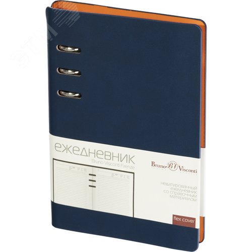 Изображение товара Ежедневник недатированный Bruno Visconti Firenze Soft Touch искусственная кожа А5- 120 листов синий (шт)