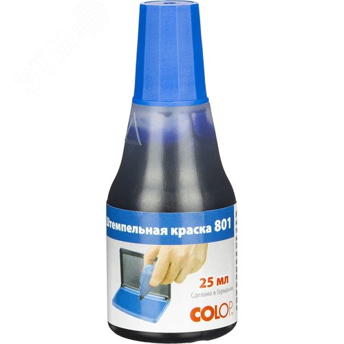 Изображение товара Краска штемпельная Colop 801 синяя на водно-глицериновой основе 25 мл (шт)