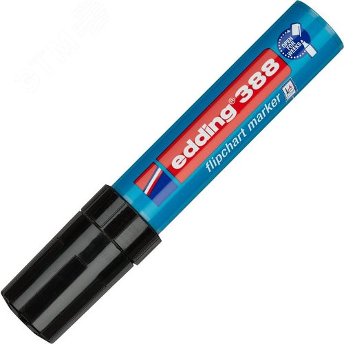 Изображение товара Маркер для бумаги для флипчартов Edding E-388/001 черный (толщина линии 4-12 мм) скошенный наконечник (шт)