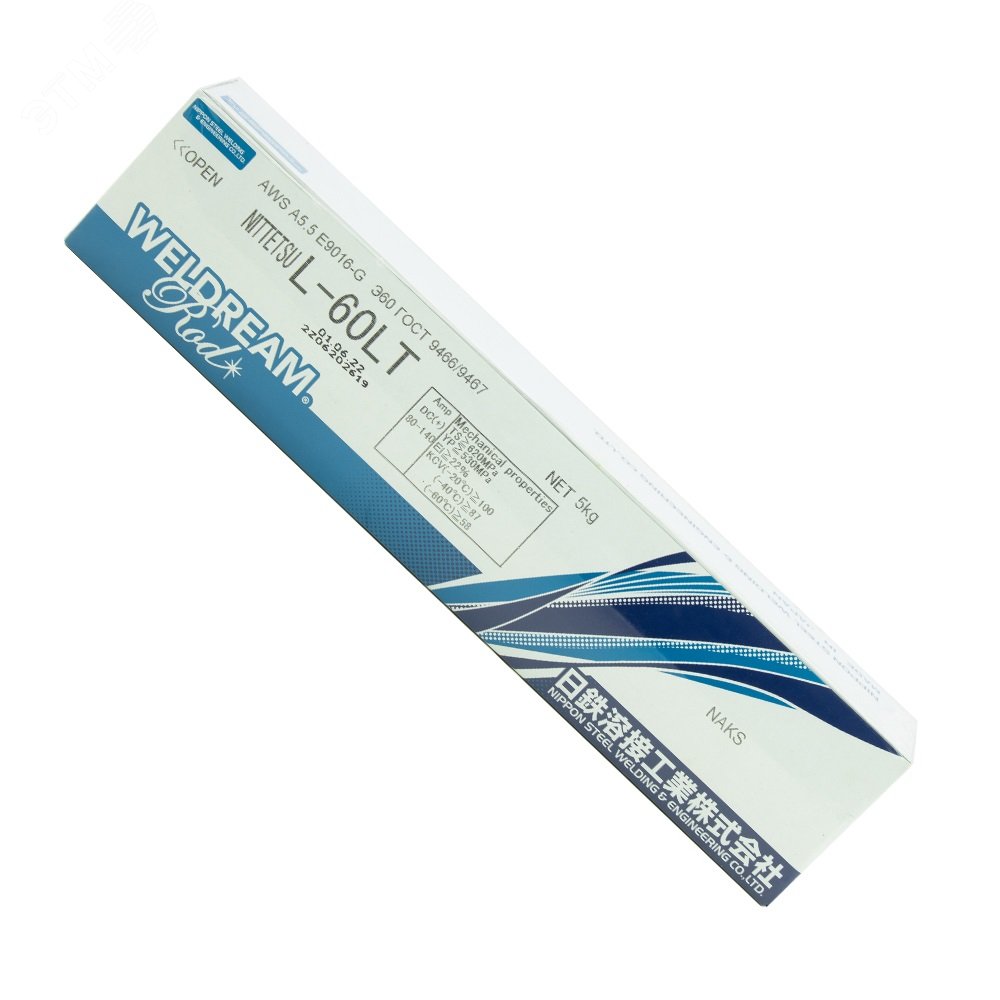 Изображение товара Электроды NITTETSU L-60LT 4,0 мм для сварки высокопрочных сталей, Россия
