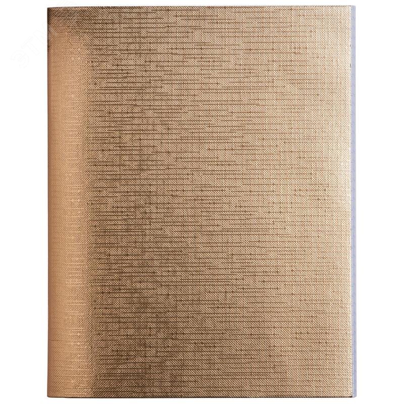 Изображение товара Бизнес-тетрадь Hatber Metallic А5 48 листов золотистая в клетку на скрепке (148x210 мм) (шт)