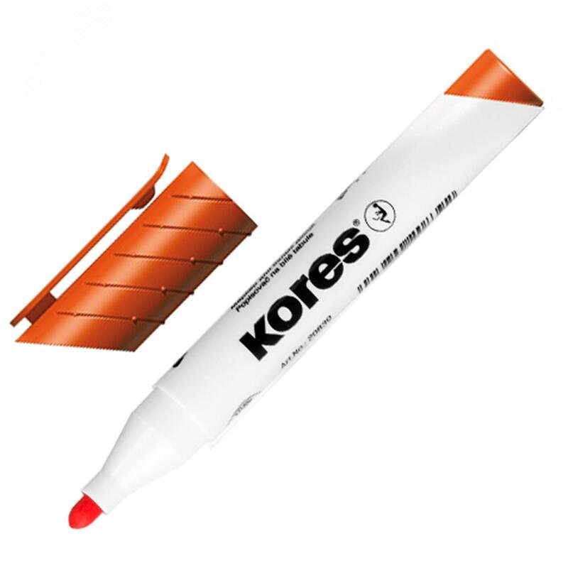 Изображение товара Набор маркеров для белых досок Kores 10 цветов (толщина линии 3 мм) круглый наконечник (набор)