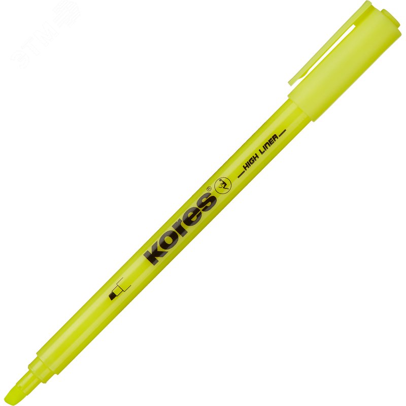 Изображение товара Текстовыделитель Kores желтый 0.5-3.5 мм пластиковый корпус