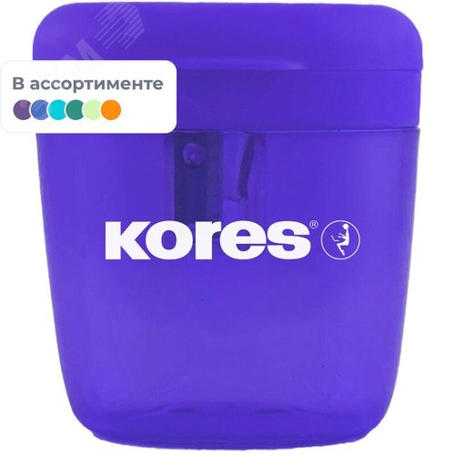 Изображение товара Точилка для карандашей Kores Deposito 1X пластиковая с контейнером (шт)
