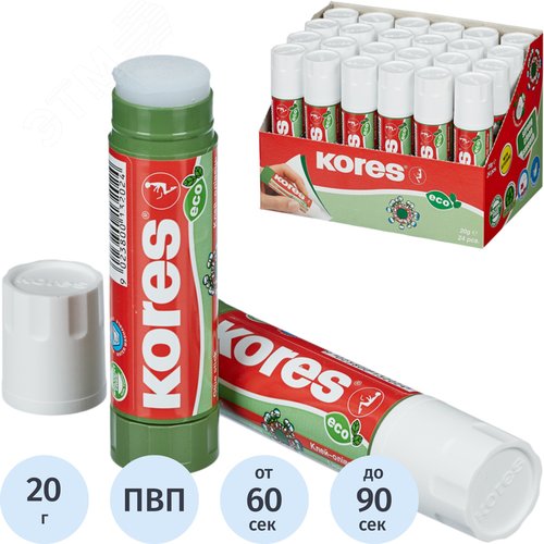 Изображение товара Клей-карандаш Kores Glue-Eco 20 г (шт)