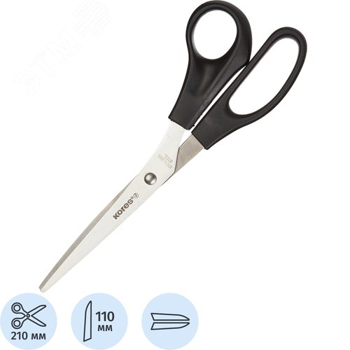 Изображение товара Ножницы Kores 210 мм c пластиковыми анатомическими ручками (шт)