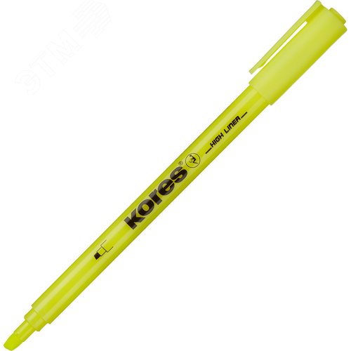Изображение товара Текстовыделитель Kores желтый (толщина линии 0.5-3.5 мм) (шт)