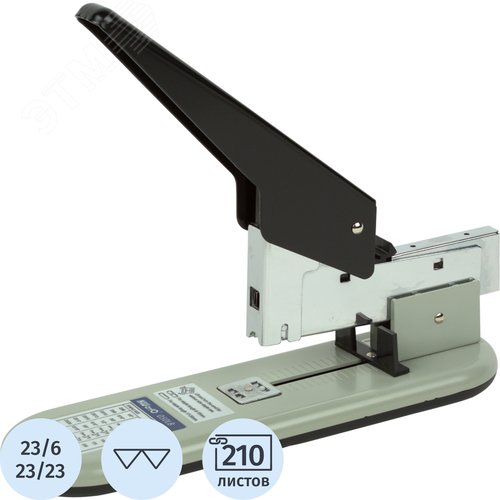 Изображение товара Степлер мощный KW-Trio 50LB до 210 листов черный (скобы № 23/6, 23/8, 23/10, 23/13, 23/15, 23/17, 23/20, 23/23) (шт)