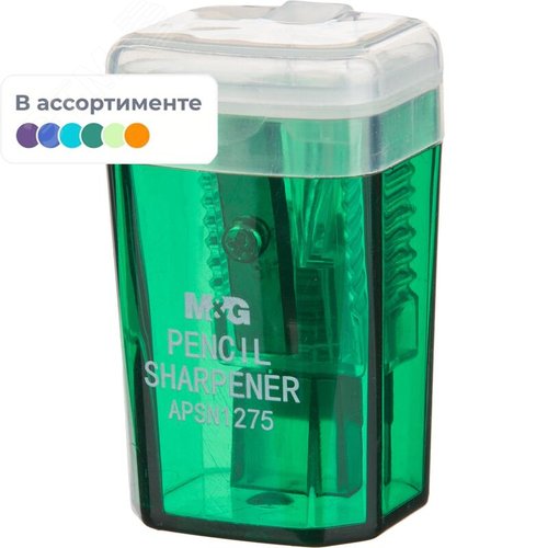 Изображение товара Точилка для карандашей M&G с контейнером пластиковая (APSN1275) (шт)