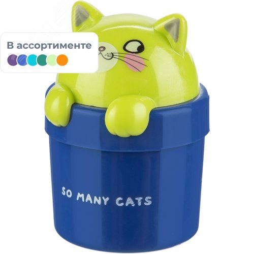 Изображение товара Точилка для карандашей M&G So Many Cats с контейнером пластиковая (шт)