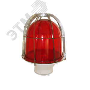 Изображение товара Прибор светосигнальный ЗОМ с решеткой красный IP53 95Вт Лампа накаливания. Крепление на трубу (шт)