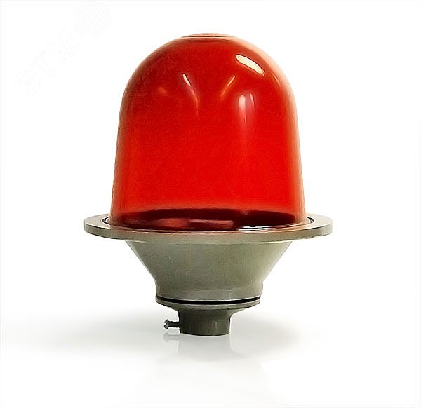Светильник ЗОМ-Н с красным стеклом окрашенным в массе и алюминиевым основанием IP53 Гагаринский светотехнический завод