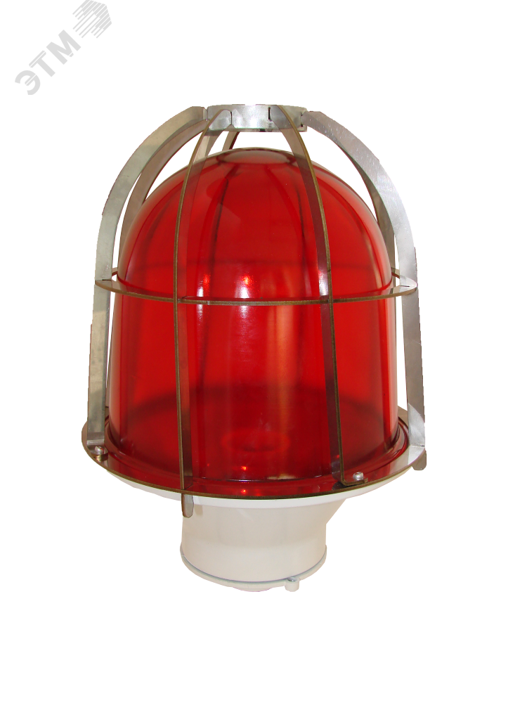 Изображение товара Прибор светосигнальный ЗОМ с решеткой красный IP53 95Вт на трубу