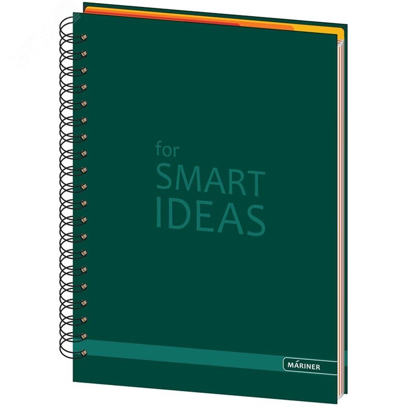 Изображение товара Бизнес-тетрадь Mariner Constant А4 150 листов зеленая в клетку и в линейку на спирали 5 разделителей (200х274 мм) (шт)