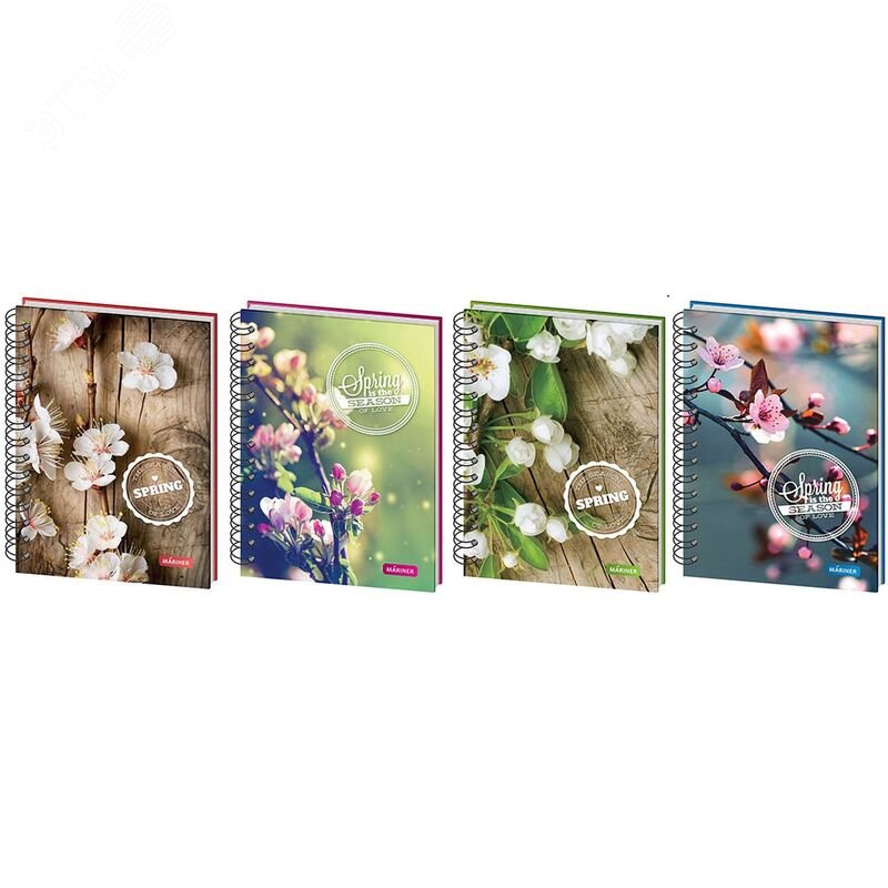 Изображение товара Бизнес-тетрадь Mariner Spring А5 120 листов в ассортименте в клетку на спирали 1 разделитель (148х205 мм) (шт)