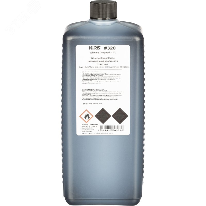 Изображение товара Краска штемпельная Noris специальная 320Е черная 1000 мл