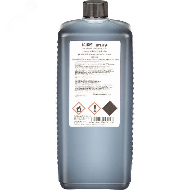 Изображение товара Краска штемпельная Noris универсальная 199Е черная 1000 мл
