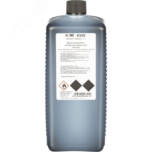 Изображение товара Краска штемпельная Noris специальная 320Е черная 1000 мл (шт)