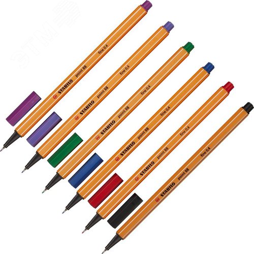 Изображение товара Набор линеров Stabilo Point 88/6 6 цветов (толщина линии 0.4 мм) (набор)