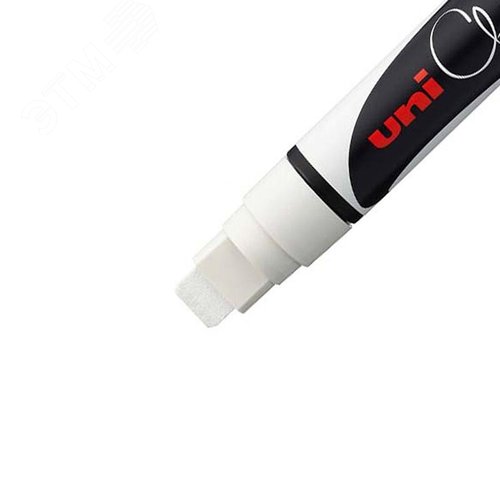 Изображение товара Маркер меловой Uni Chalk PWE-17K белый прямоугольный наконечник (толщина линии 5-15 мм) (шт)