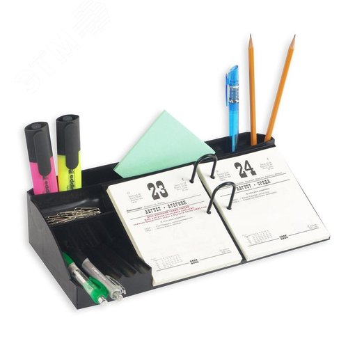 Изображение товара Подставка для перекидного календаря Uniplast Аврора черная (310х150х75 мм) (шт)