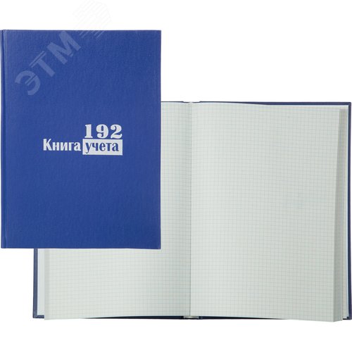 Изображение товара Книга учета 192 листа А4 в клетку блок типографская бумага Выбор есть (обложка из бумвинила) (шт)