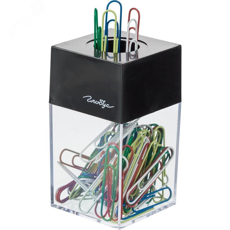 Изображение товара Скрепочница Глобус ДБ-50П-70 магнитная пластиковая с 70 скрепками 50 мм (шт)