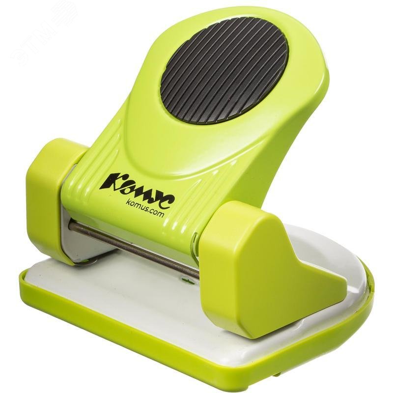 Изображение товара Дырокол Комус MPG20 до 20 листов зеленый с линейкой (шт)