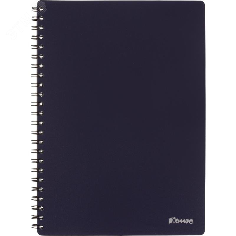 Изображение товара Бизнес-тетрадь Комус Classic А5 60 листов синяя в клетку на спирали (210х150 мм) (шт)