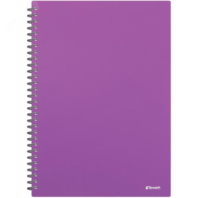 Изображение товара Бизнес-тетрадь Комус Classic А4 100 листов фиолетовая в клетку на спирали (294х210 мм) (шт)