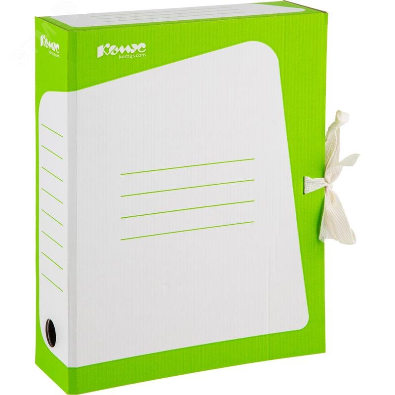 Изображение товара Короб архивный на 2-х завязках Комус 75 мм гофрокартон до 770 листов (шт)