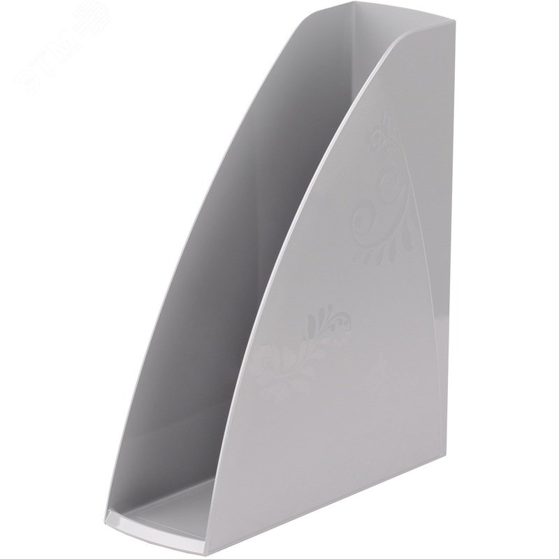 Изображение товара Лоток вертикальный для бумаг Комус Русская Серия 85 мм пластиковый темно-серый (шт)