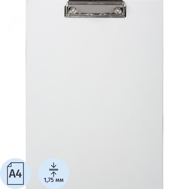 Изображение товара Папка-планшет с зажимом Комус A4 белая (шт)