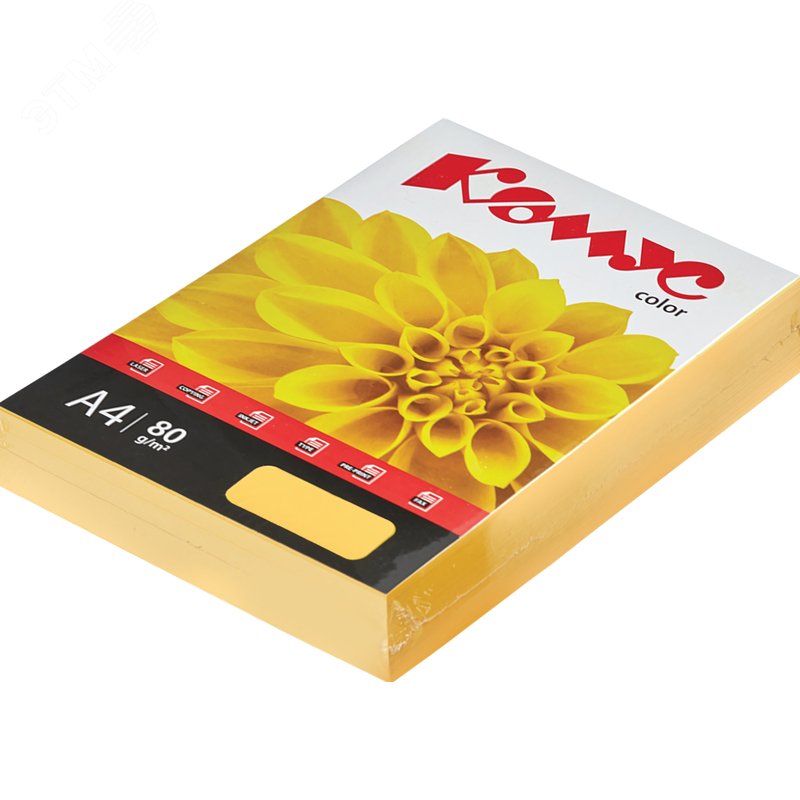 Изображение товара Бумага цветная для печати Комус Color мандарин интенсив (А4, 80 г/кв.м, 500 листов) (шт)